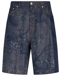 Etro Bermuda-Shorts aus Jacquard-Denim Blau