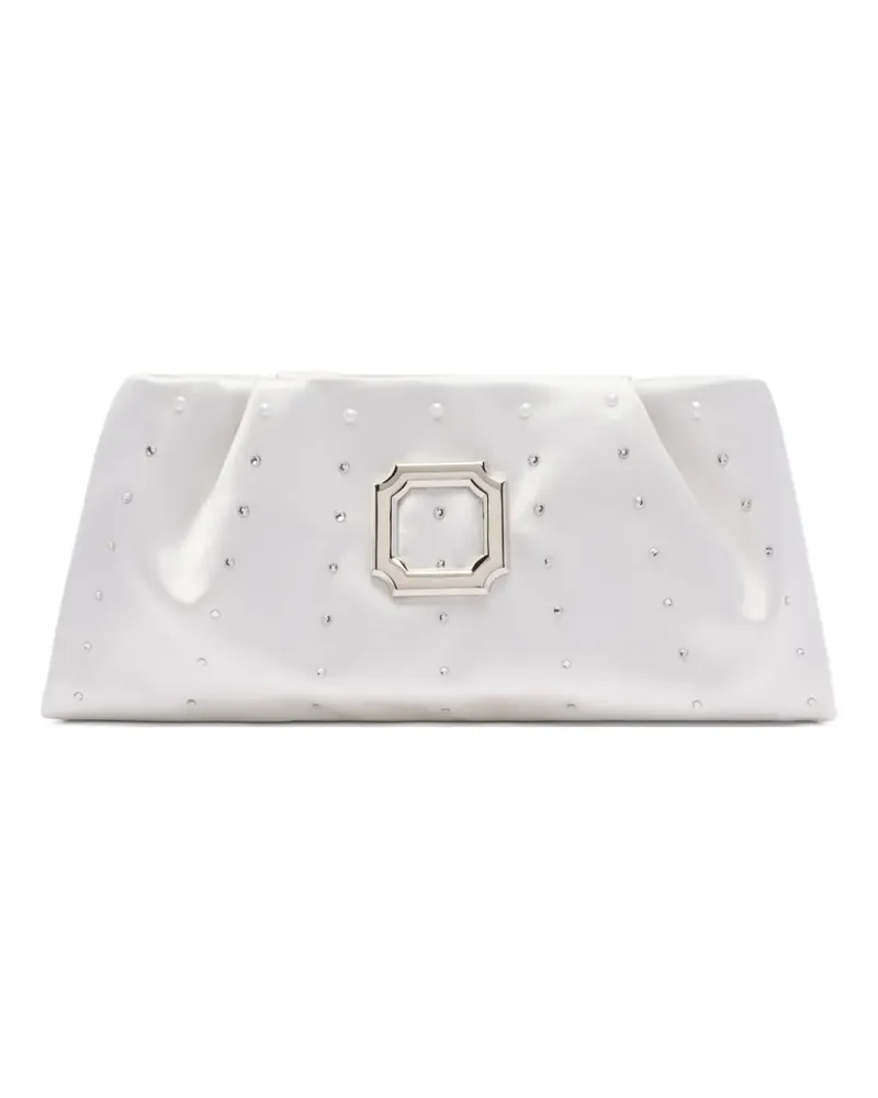 Malone Souliers Vittoria Clutch mit Kristallen - Weiß Weiß