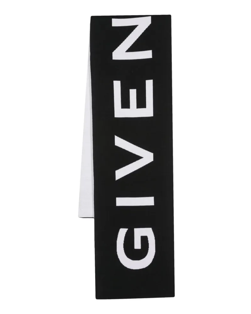 Givenchy Schal mit Jacquard-Logo Schwarz