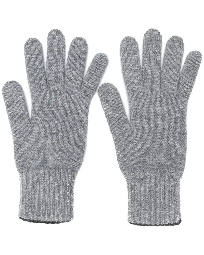 Pringle of Scotland Handschuhe mit gerippten Details - Grau Grau