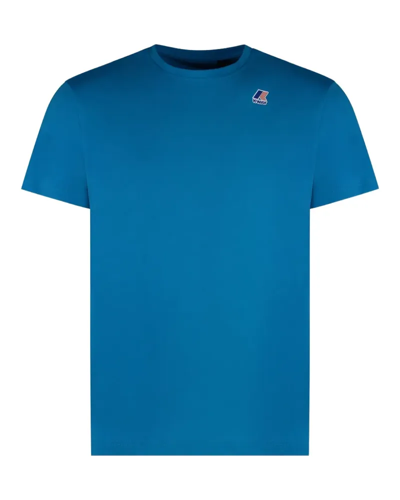 K-Way crew-neck cotton T-shirt - Blau Blau