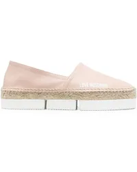 Moschino Espadrilles mit Logo-Print Rosa