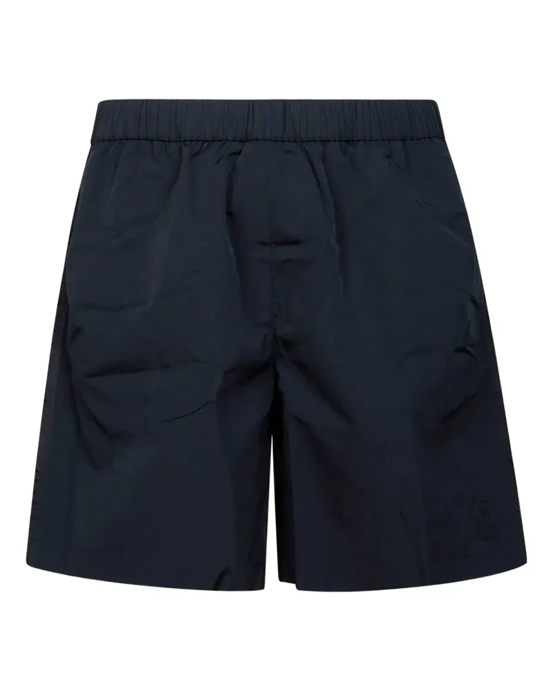 Moncler logo-patch elasticated-waist swim shorts - Blau Blau