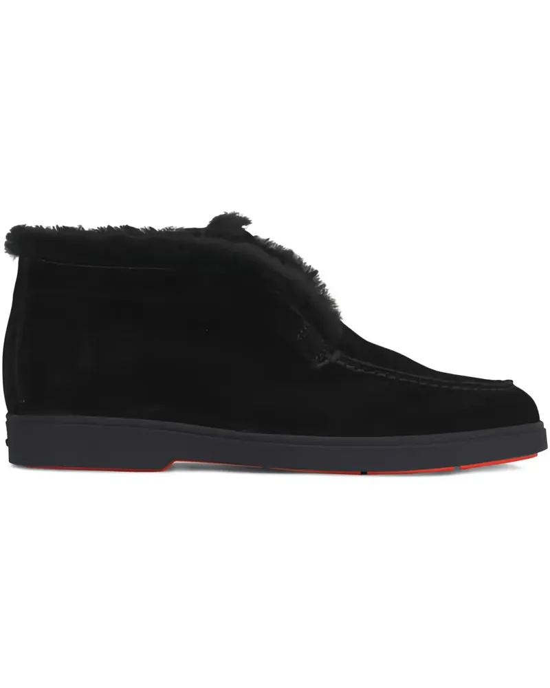 Santoni Fortune round-toe loafers - Schwarz Schwarz