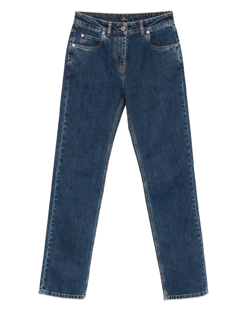 Etro Gerade Jeans mit hohem Bund - Blau Blau