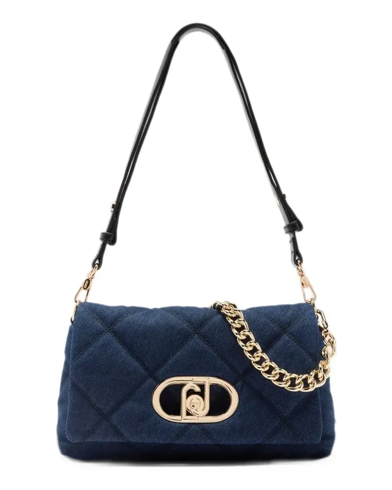 Liu Jo Mittelgroße LaPuffy Schultertasche mit Steppung - Blau Blau