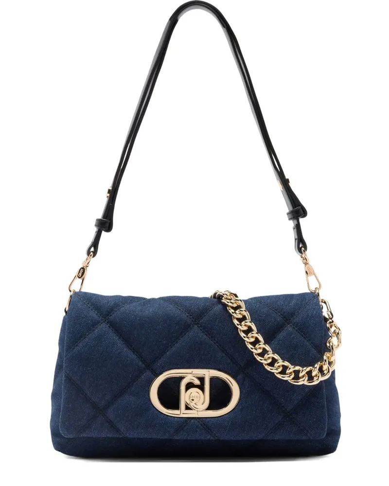 Liu Jo Mittelgroße LaPuffy Schultertasche mit Steppung - Blau Blau