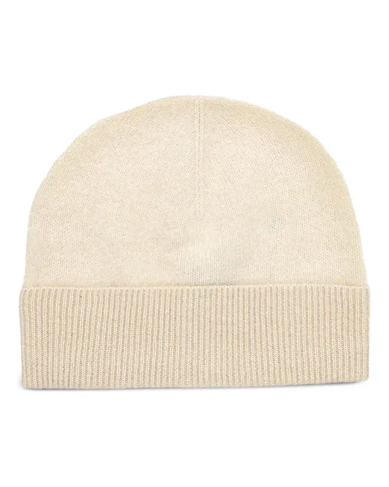 HUGO BOSS Gerippte Beanie - Nude Nude