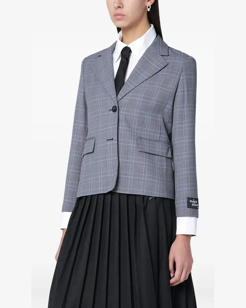 Kitsuné plaid-check single-breasted blazer - Grau Grau