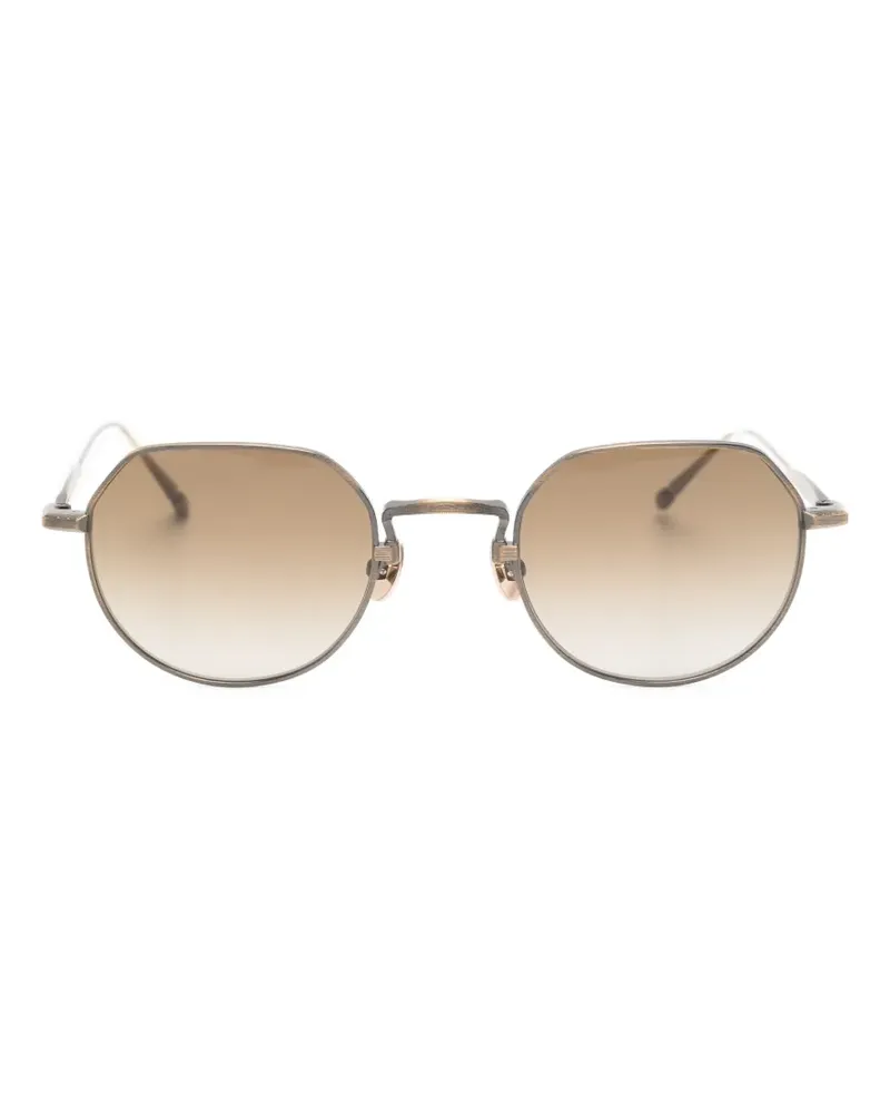 MATSUDA Sonnenbrille mit rundem Gestell - Braun Braun