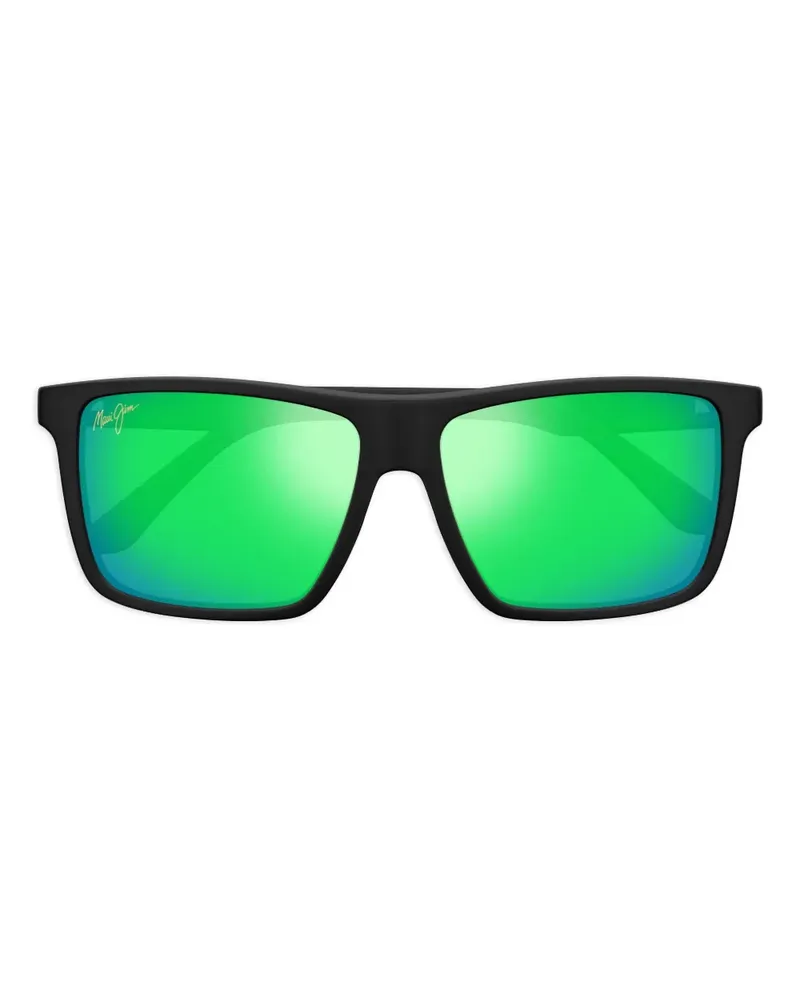 Maui Jim Mamalu Bay Sonnenbrille mit eckigem Gestell - Schwarz Schwarz