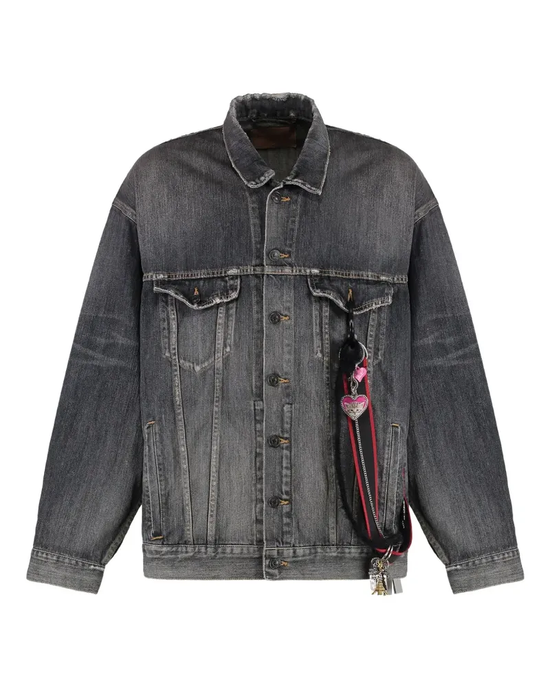 Balenciaga Charms Jeansjacke - Schwarz Schwarz