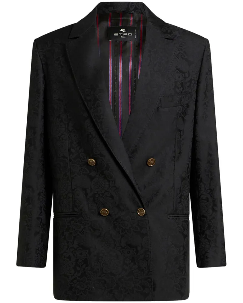 Etro Klassische Cabanjacke - Schwarz Schwarz