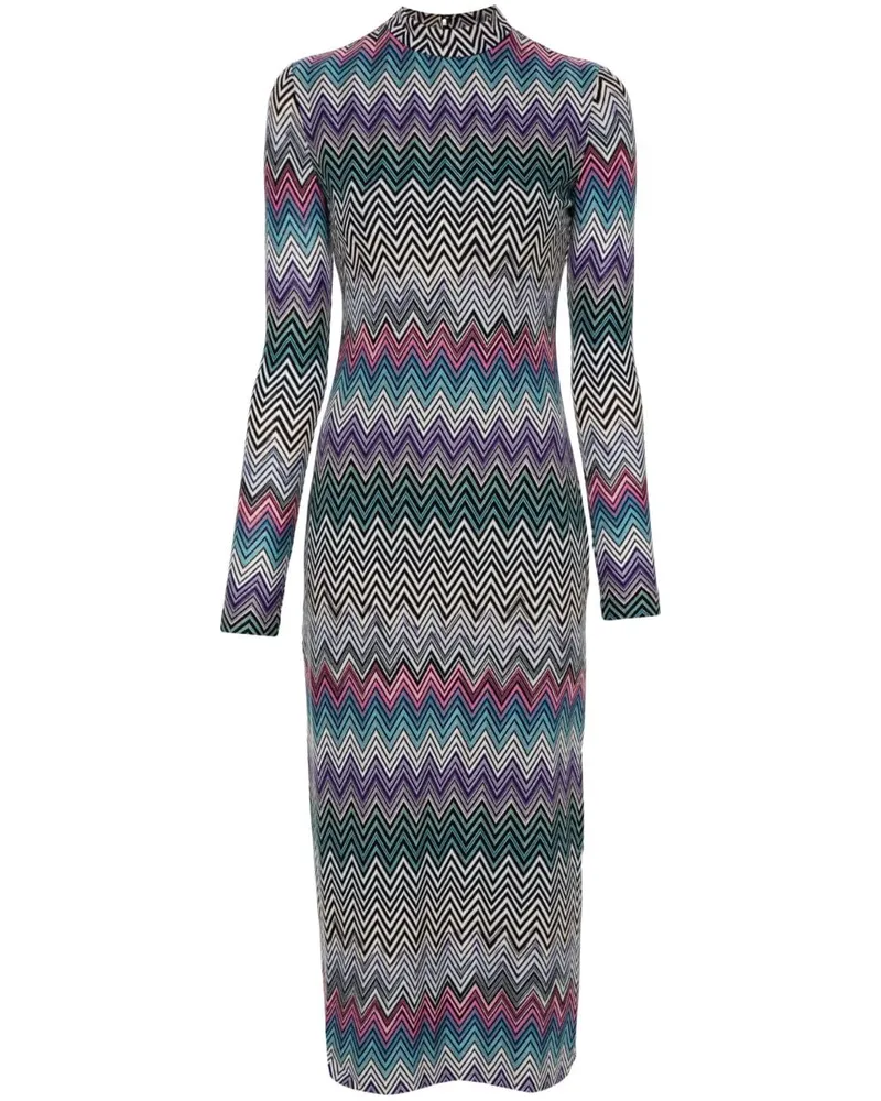 Missoni Minikleid mit Zickzackmuster - Blau Blau