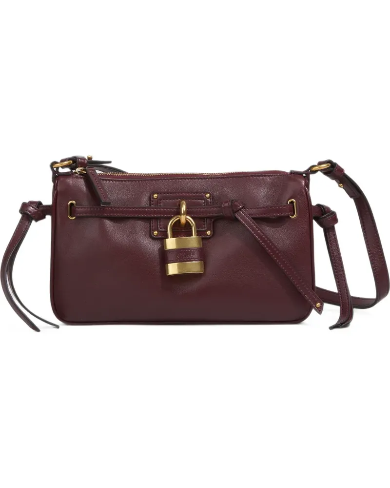 Chloé Mini Paddington Sling Clutch mit Riemen aus weichem Leder - Rot Rot