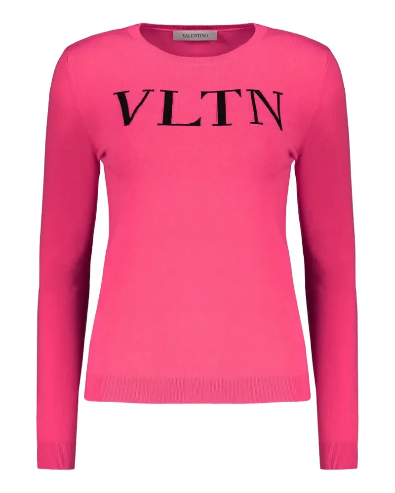 Valentino Garavani logo-intarsia sweater - Rosa Rosa