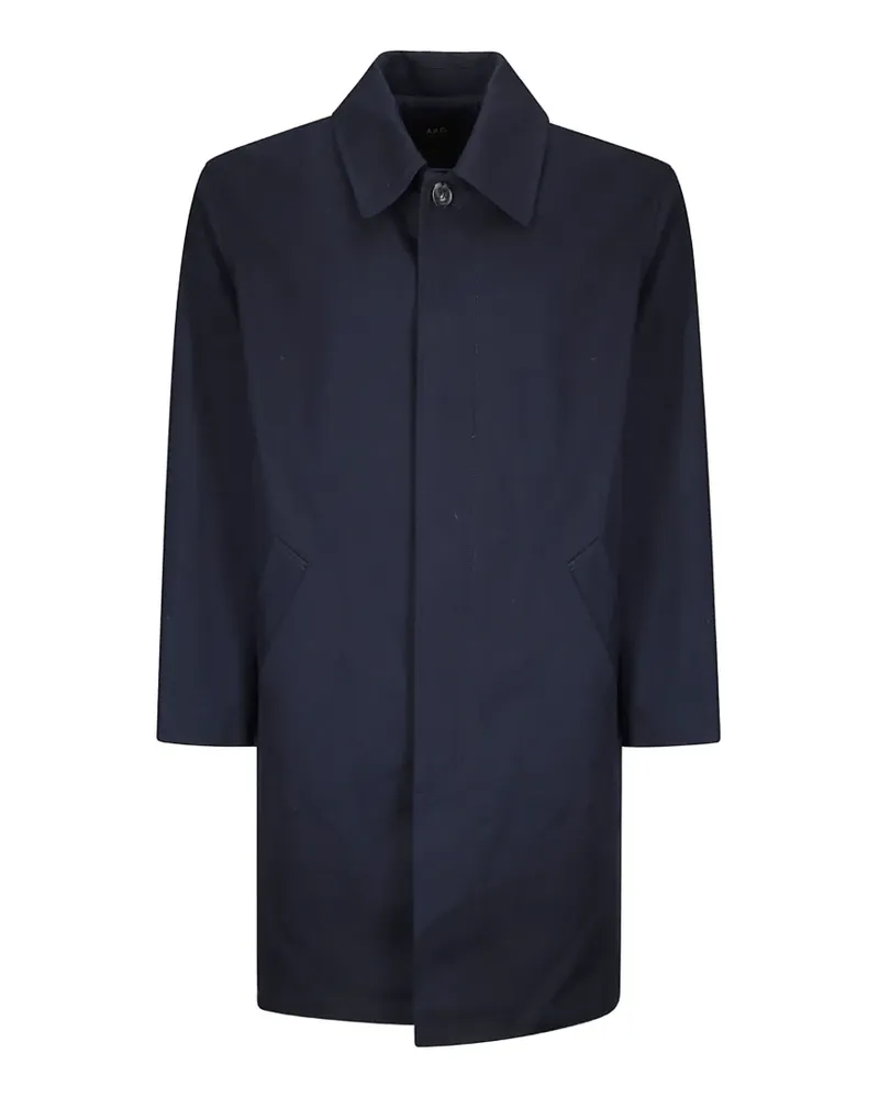 A.P.C. cotton gabardine Mac - Blau Blau