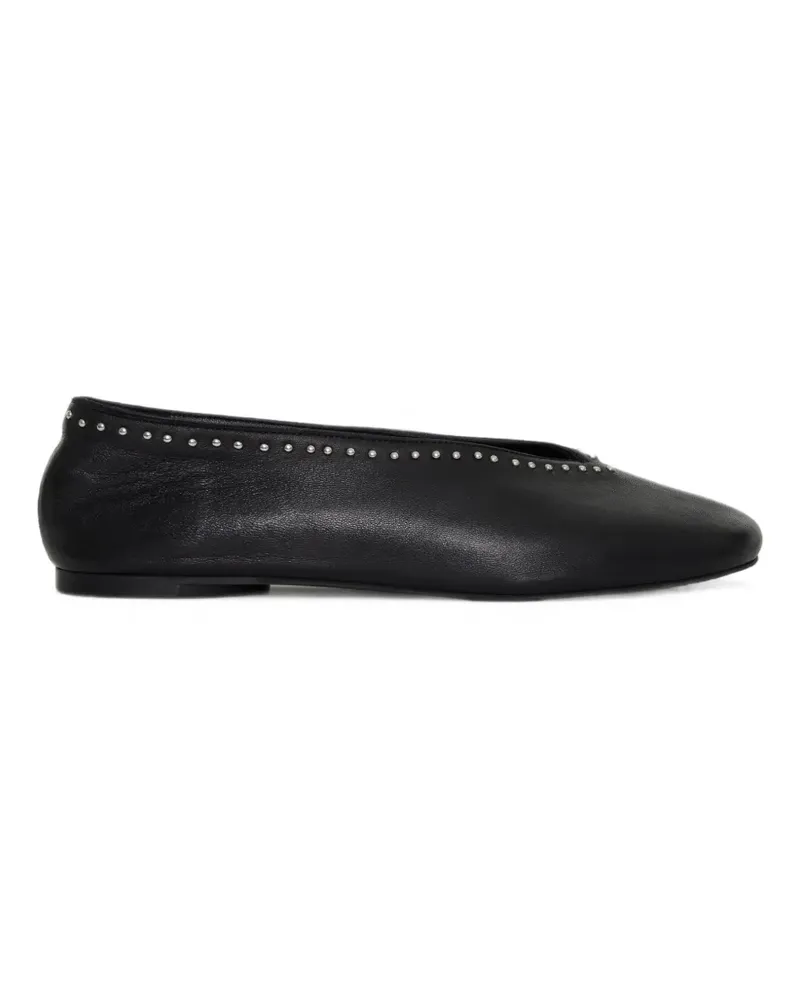 Anine Bing Ana flats smooth leather - Schwarz Schwarz