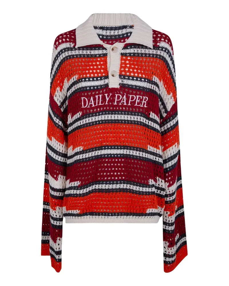 Daily Paper Gestreifter Pullover - Orange Orange
