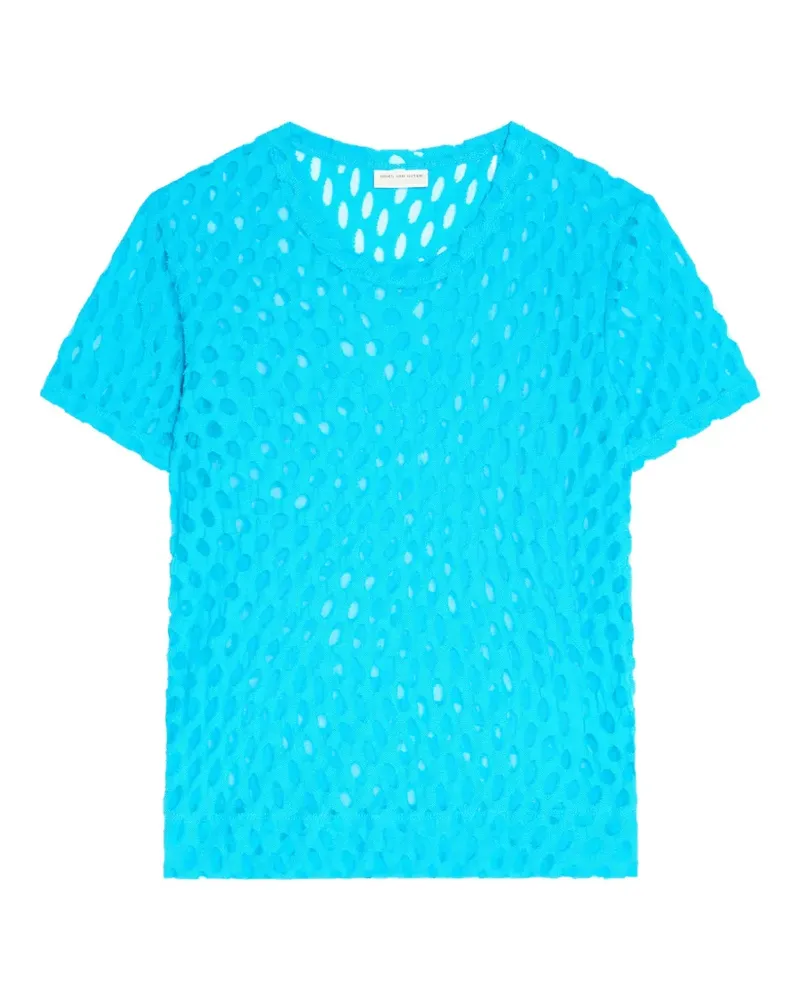Dries van Noten Jersey-T-Shirt mit Punktemuster - Blau Blau