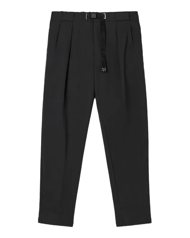PLAN C buckle-fastening pleated trousers - Schwarz Schwarz