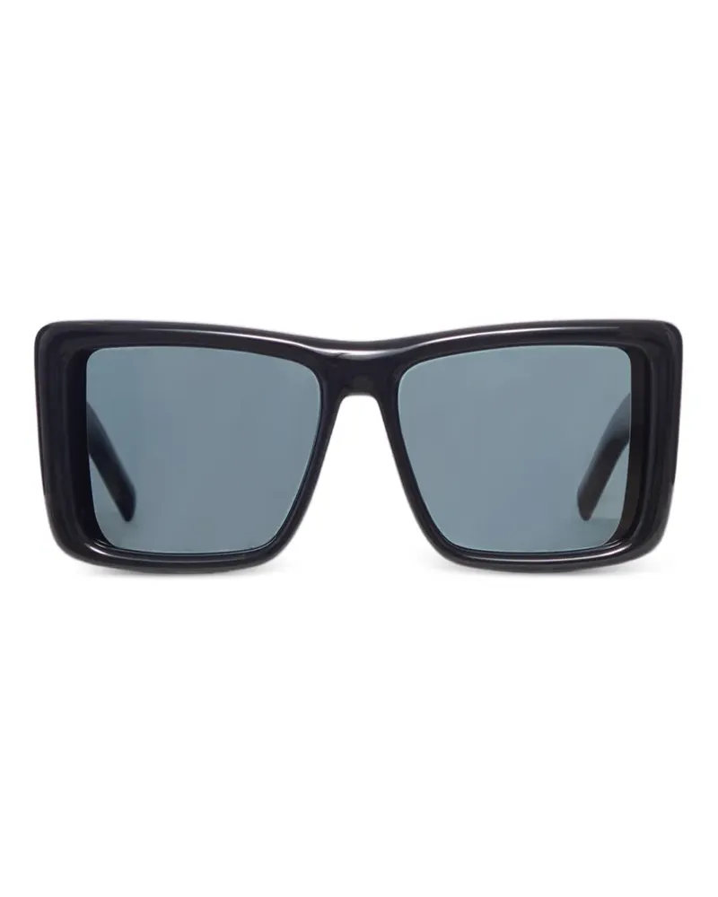 Saint Laurent Sonnenbrille mit eckigem Gestell - Schwarz Schwarz