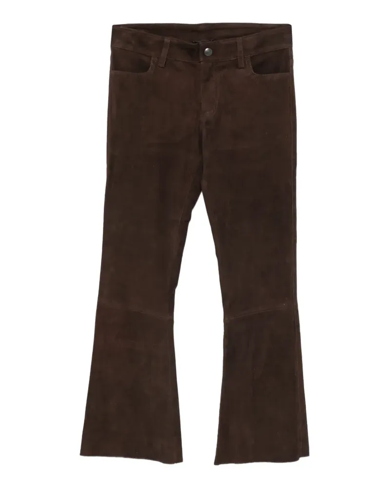 Avant Toi suede flared trousers - Braun Braun