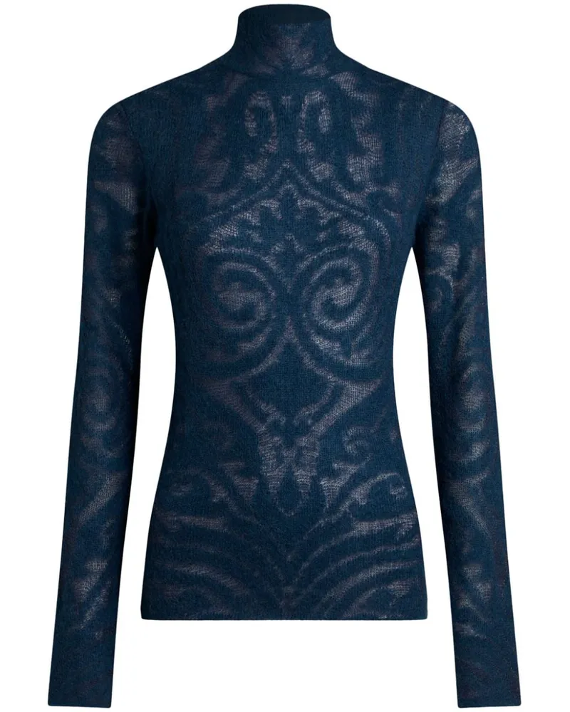 Etro Jacquard-Pullover mit Rollkragen - Blau Blau