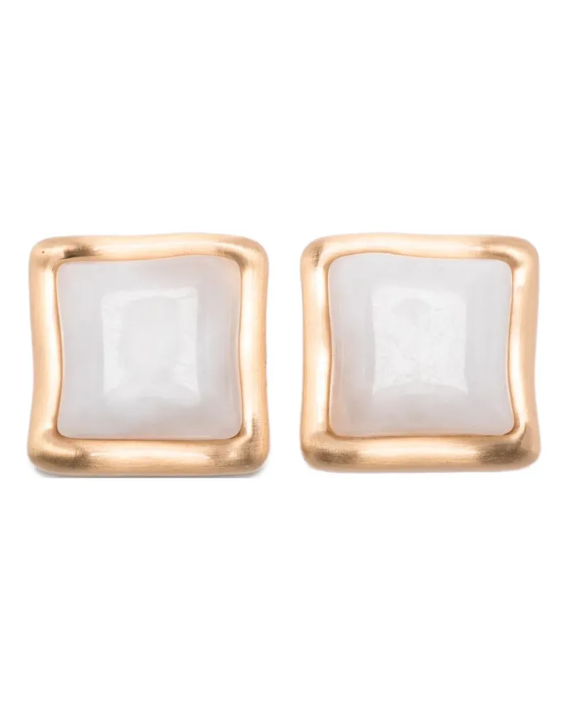 Cult Gaia Eckige Suni Ohrringe - Weiß Weiß