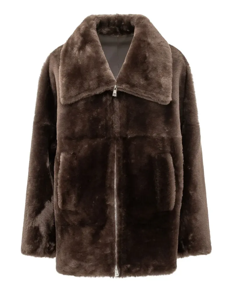 BLANCHA Shearling-Mantel - Braun Braun