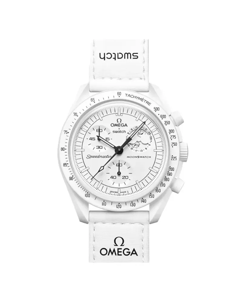 Omega xSwatch Moonswatch Mission to Moonphase 42mm watch - Weiß Weiß