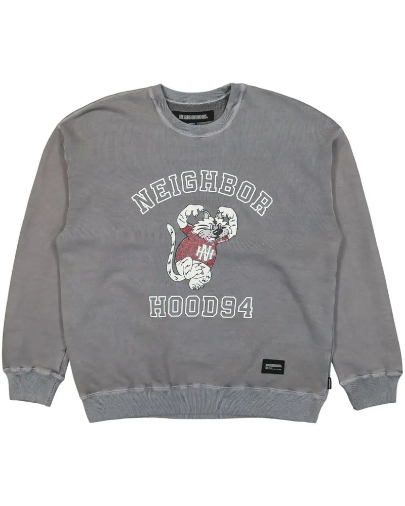 Neighborhood Sweatshirt mit Maskottchen-Print - Grau Grau