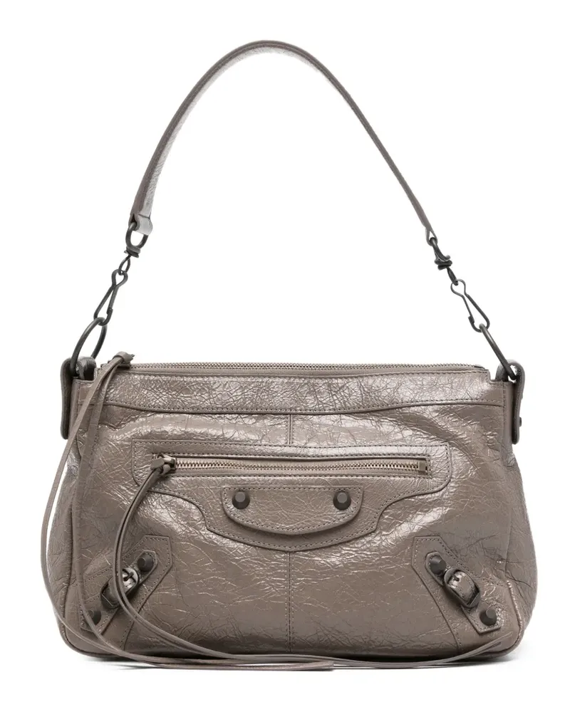 Balenciaga Mittelgroße Le City Moto Schultertasche - Braun Braun