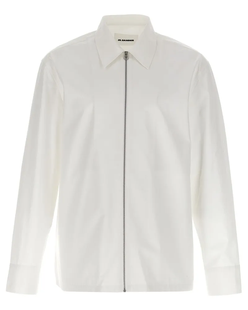 Jil Sander Hemd mit Reißverschluss - Weiß Weiß