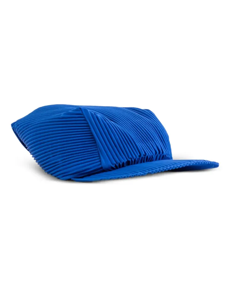 Issey Miyake Plissierte Baseballkappe - Blau Blau
