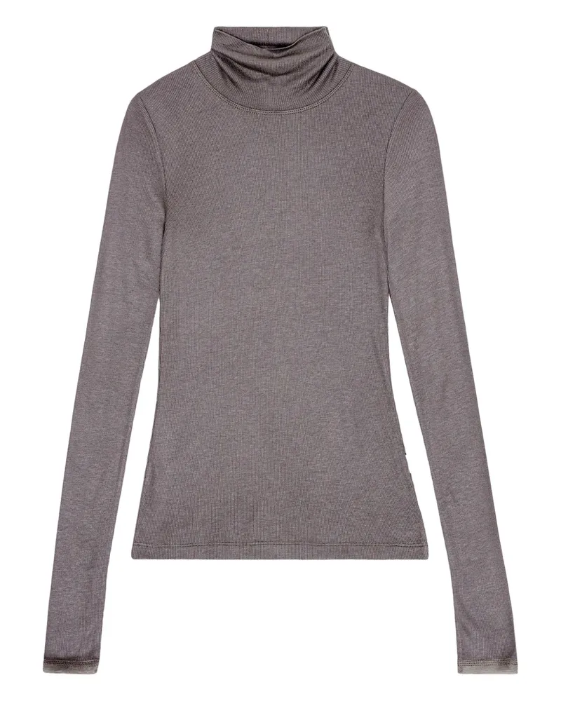 REMAIN Gerippter Rollkragenpullover - Grau Grau