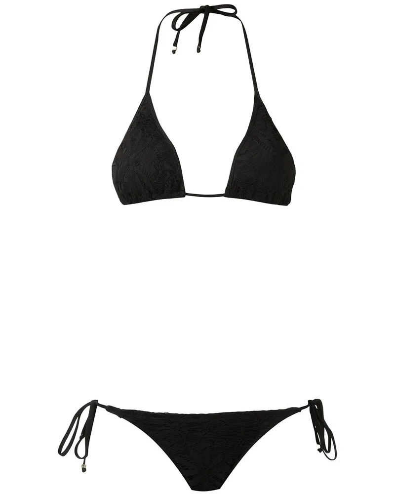 Amir Slama Triangel-Bikini - Schwarz Schwarz