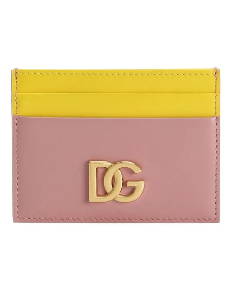 Dolce & Gabbana Kartenetui mit DG-Schild - Rosa Rosa