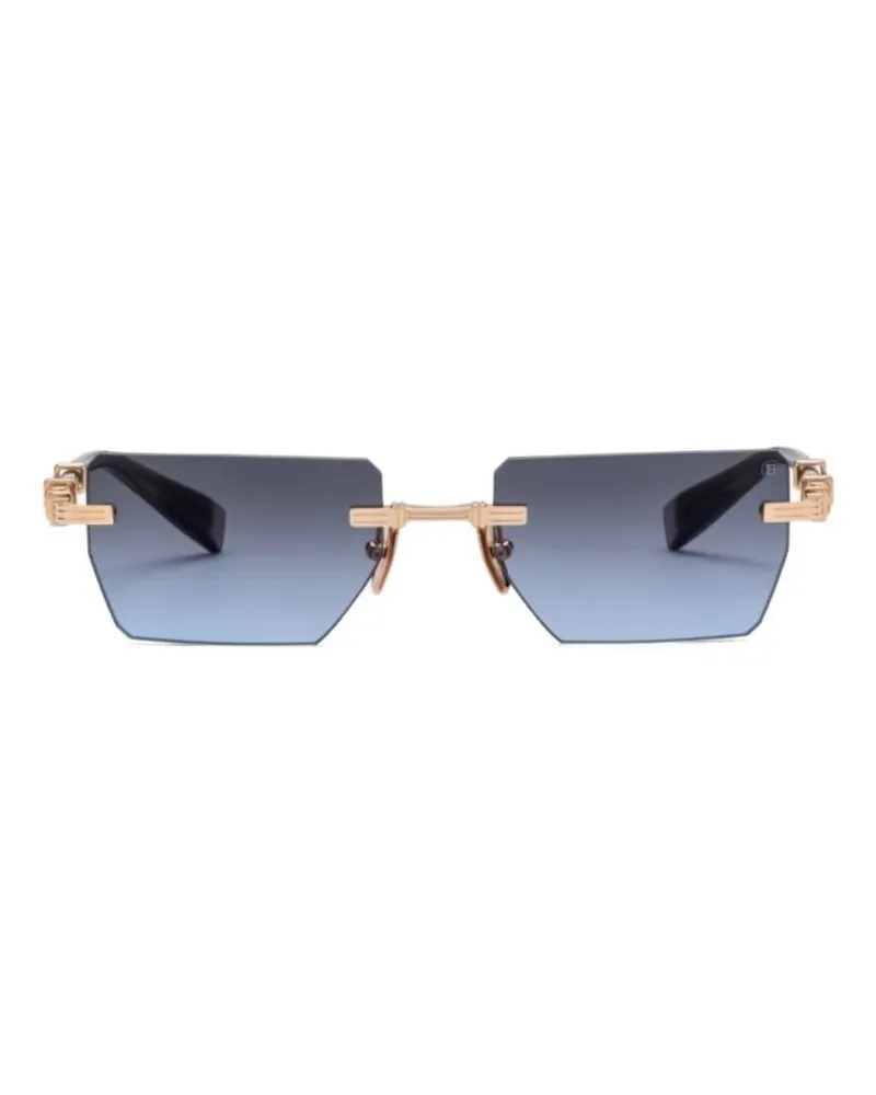 Balmain rectangle-frame sunglasses - Blau Blau