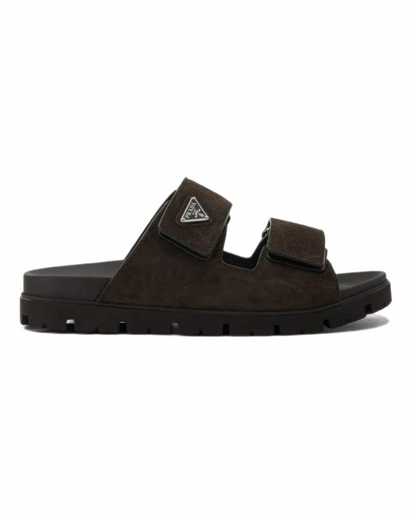 Prada suede band sandals - Braun Braun