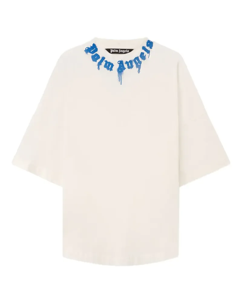Palm Angels curved-logo cotton T-shirt - Nude Nude