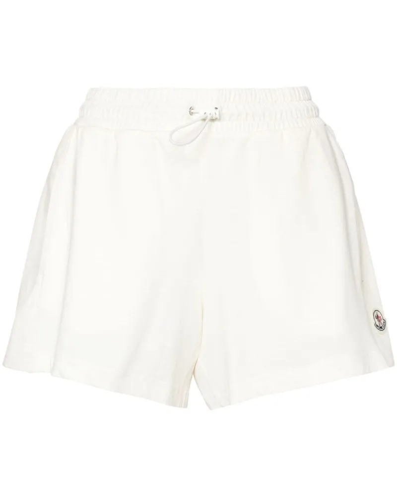 Moncler Jersey-Shorts mit Logo-Applikation - Weiß Weiß
