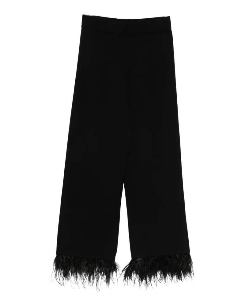 philo-sofie feather-hem trousers - Schwarz Schwarz