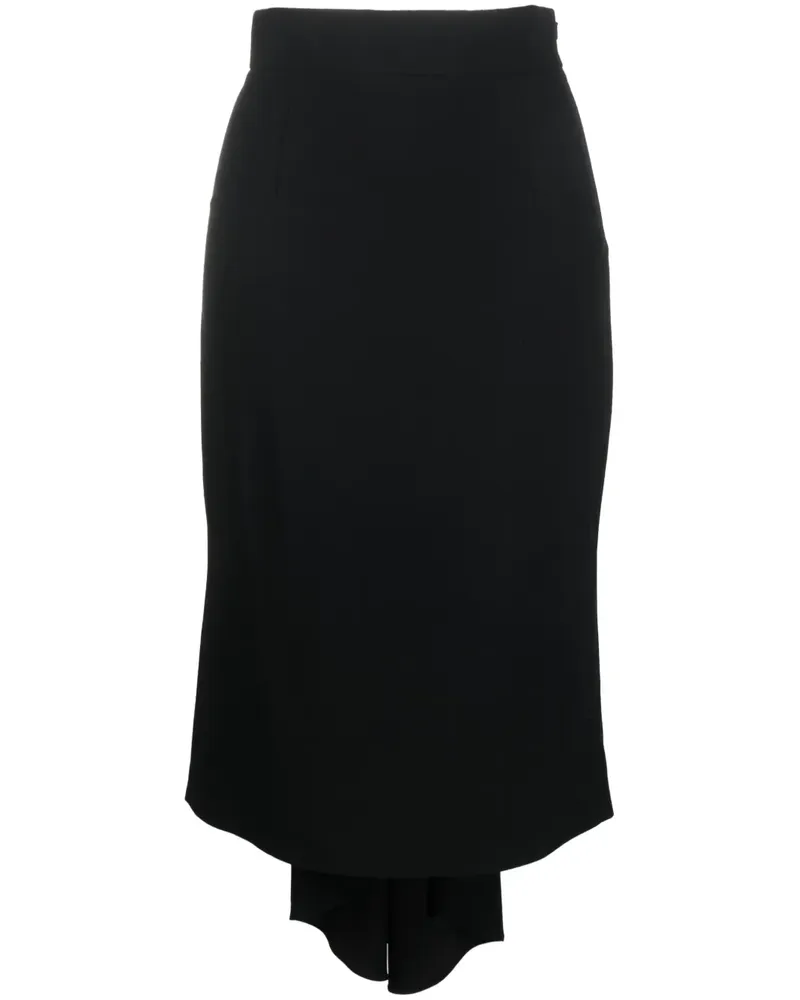 Moschino Asymmetrischer Midirock - Schwarz Schwarz