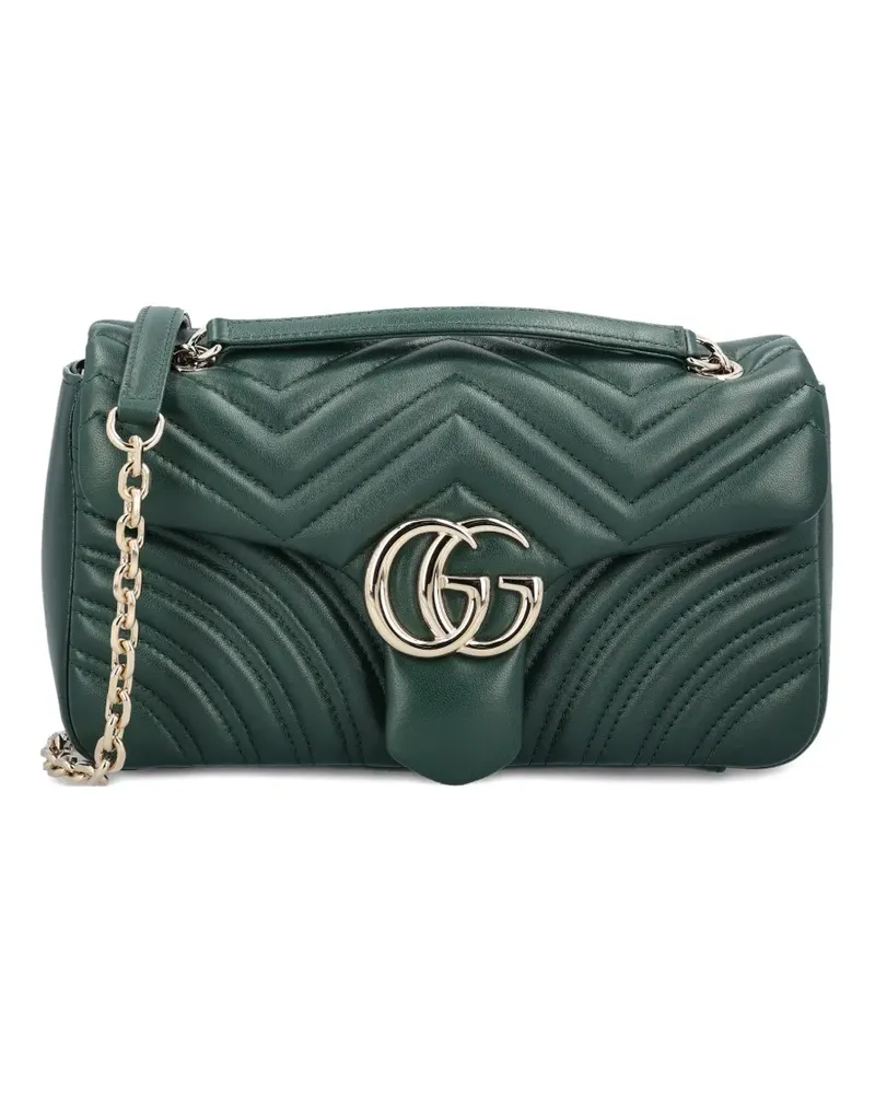 Gucci Mittelgroße GG Marmont Schultertasche - Grün Grün