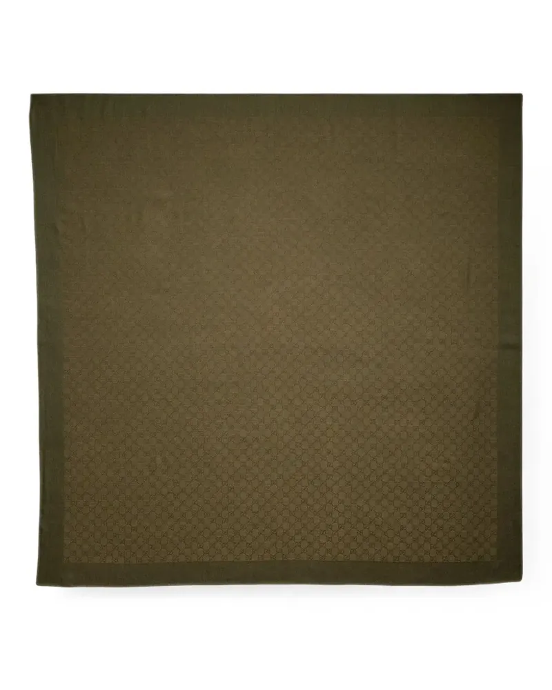 Gucci Jacquard-Schal mit GG - Grün Grün