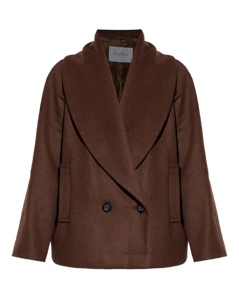 Max Mara Doppelreihige Quatto Jacke - Braun Braun