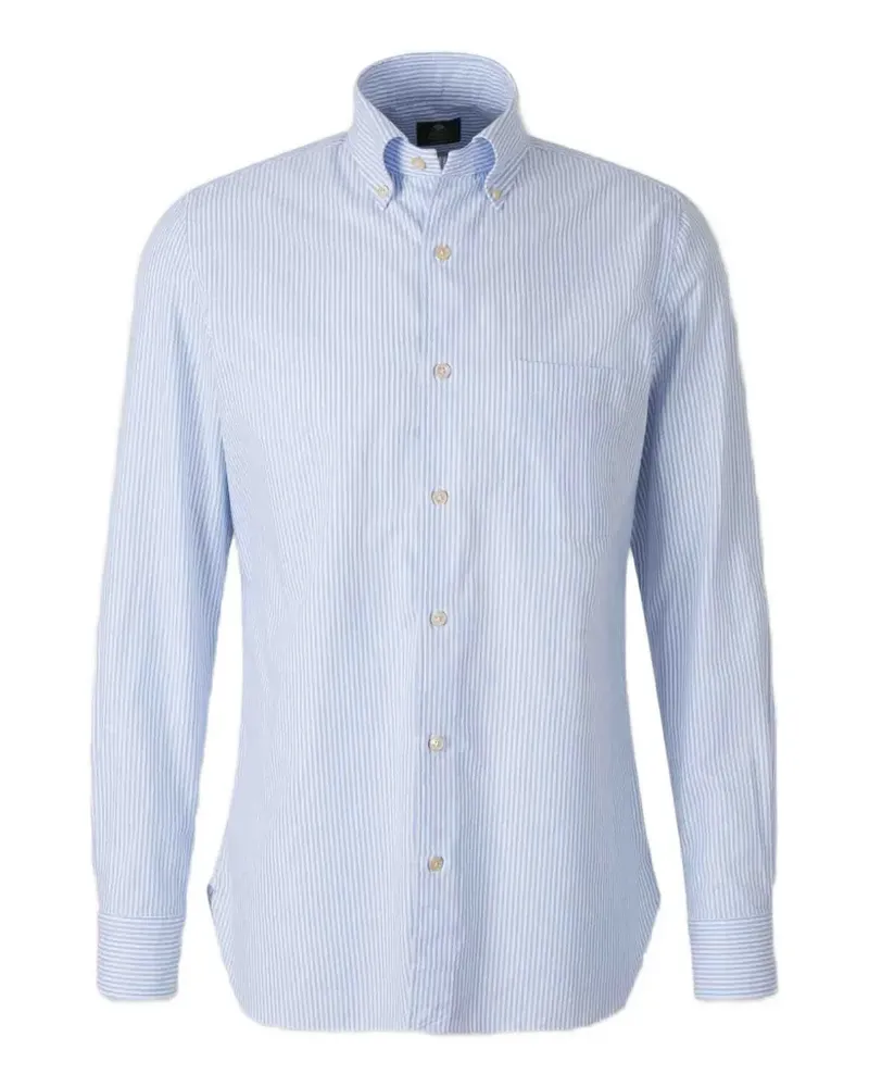Luigi Borrelli vertical-stripe button-down shirt - Weiß Weiß