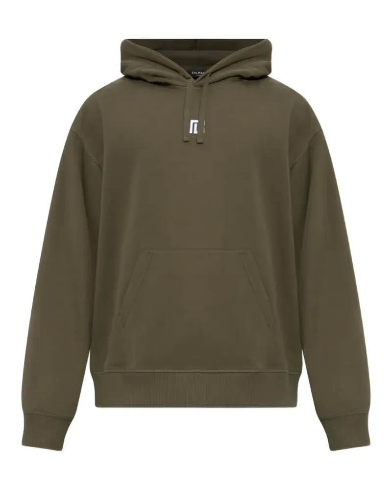 Balmain Hoodie mit Kordelzug - Grün Grün