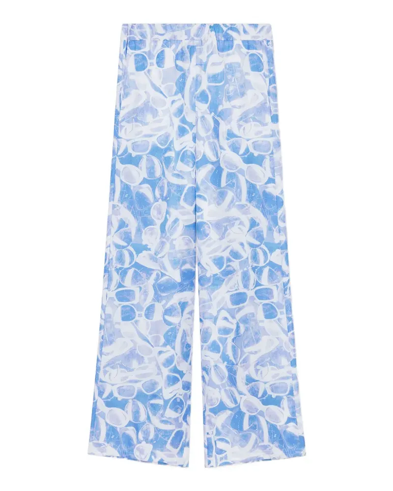 Stella McCartney Pyjama-Hose mit Sonnenbrillen-Print - Blau Blau